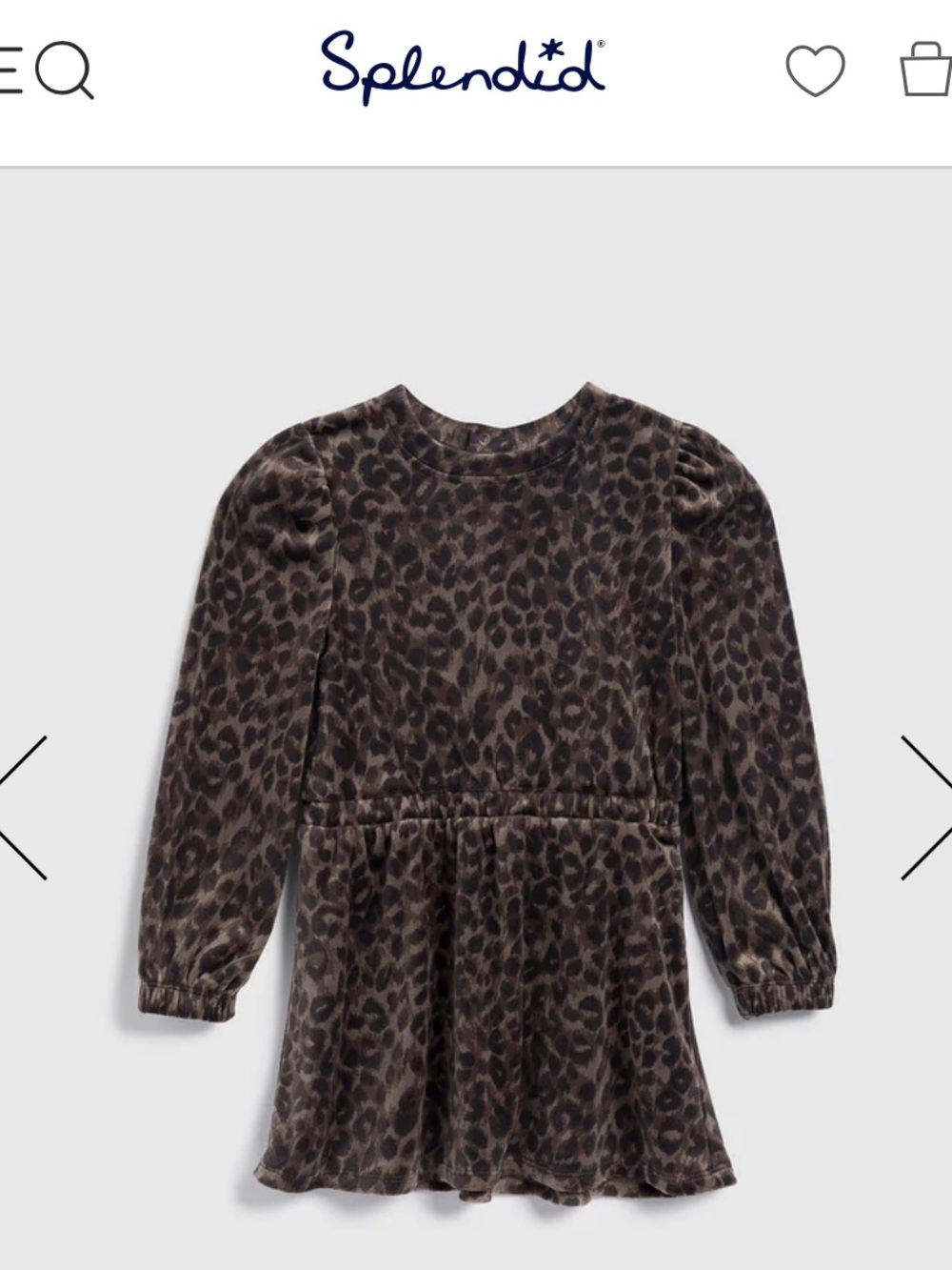 Splendid Brown and Black Cheetah-Print Dress size 4